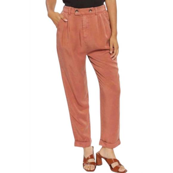 NEW THREAD & SUPPLY weekend pants in burndt orange - Picture 1 of 2